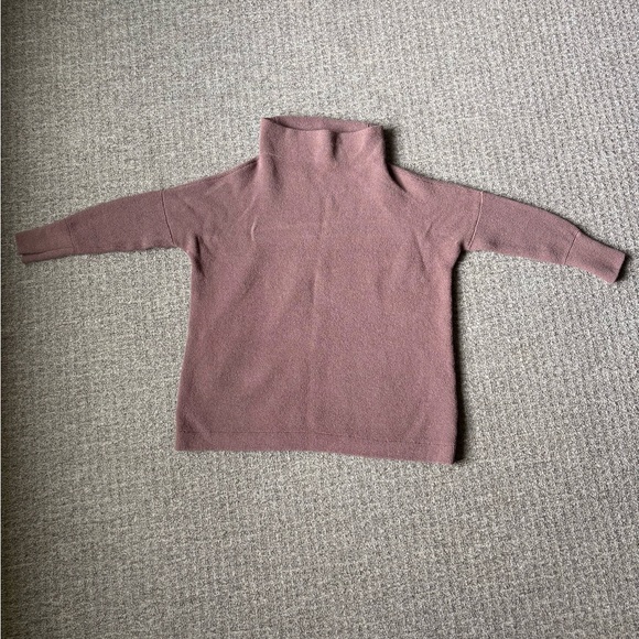 Free People Mauve Ribbed Turtleneck Sweater - Picture 2 of 7